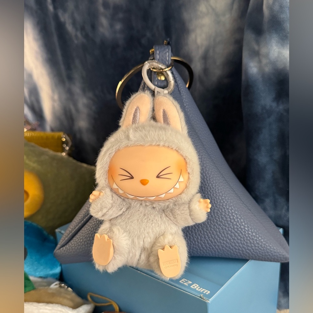 Authentic Labubu Included, Korean Blue Triangle B… - image 1